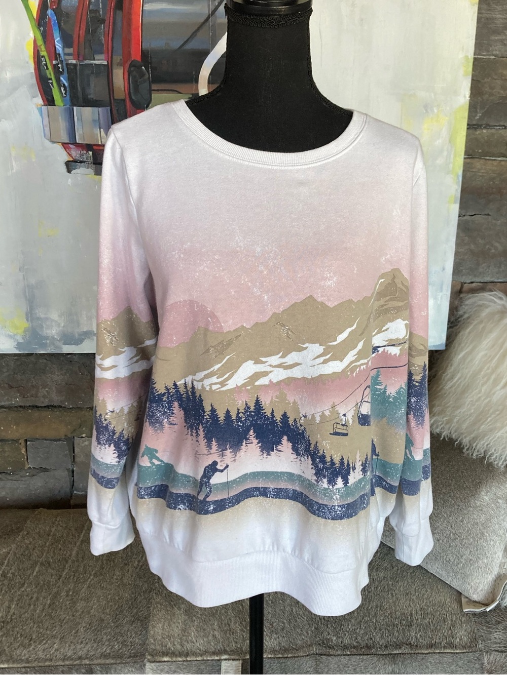 Torrid Ski Cozy Fleece Crew Neck Sweatshirt Size M